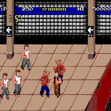 Nekketsu Kouha Kunio-kun (Japan bootleg) screen shot game playing